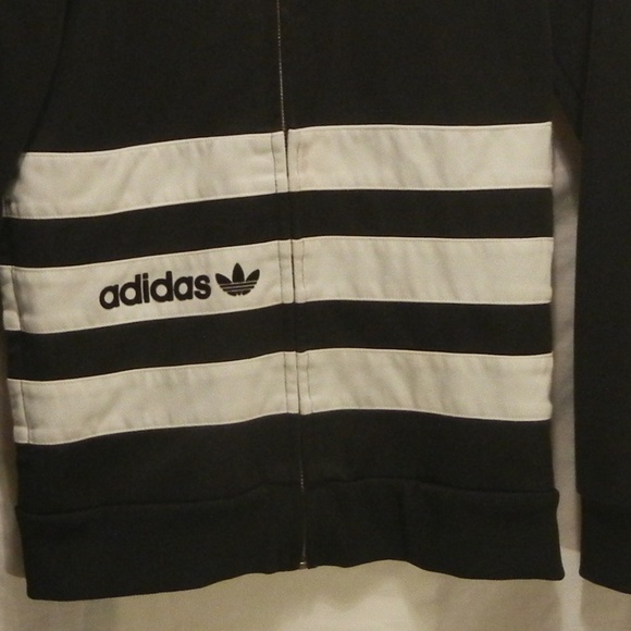 Adidas Men's Zip Up Sweatshirt Amazing Details, One of a Kind - Picture 2 of 6